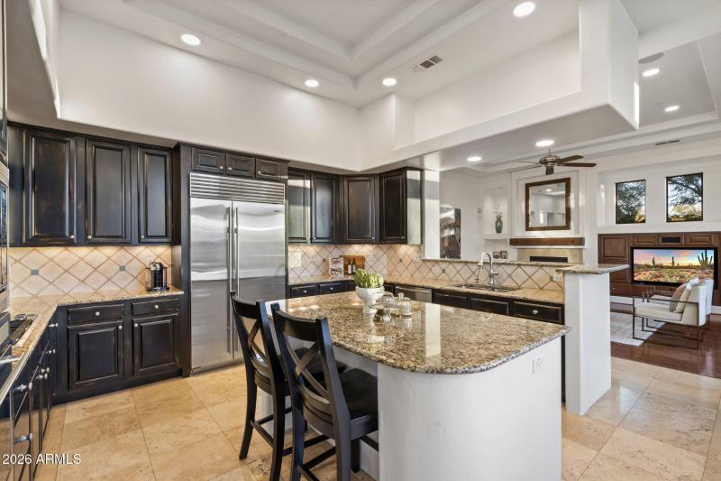 Open Kitchen with Backyard Views