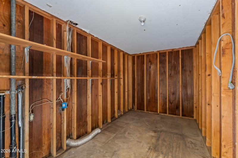 Attached storage/laundry