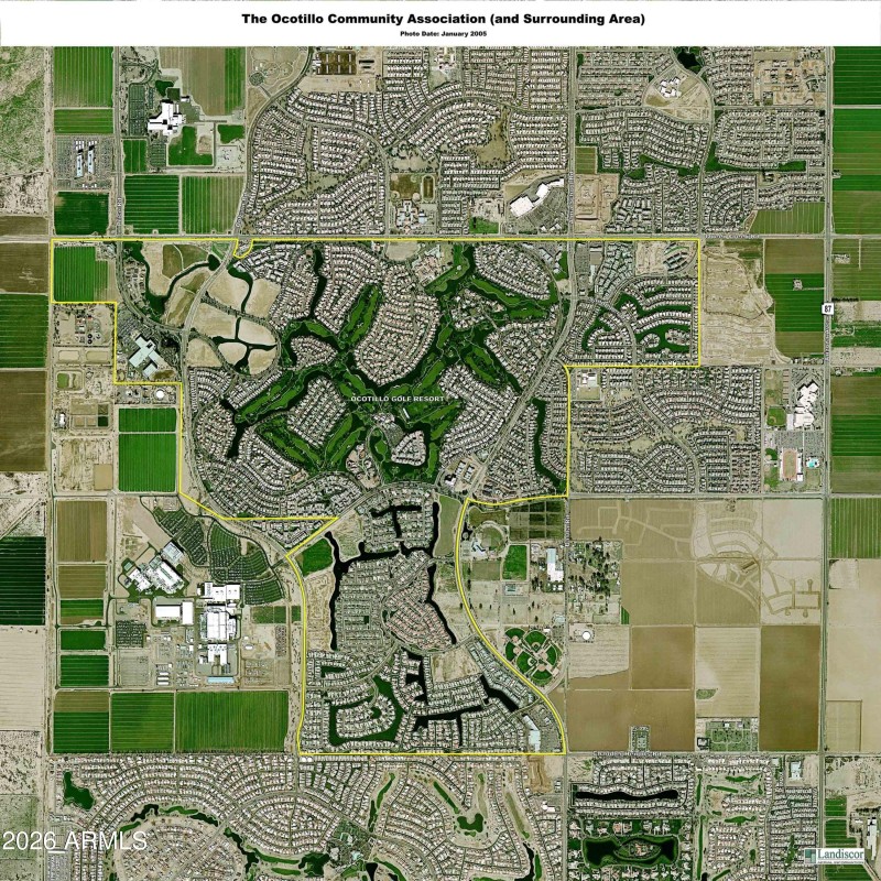 Ocotillo Community Aerial Map