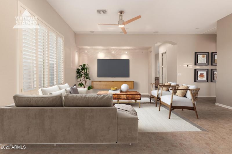 Virtually Staged Great Room