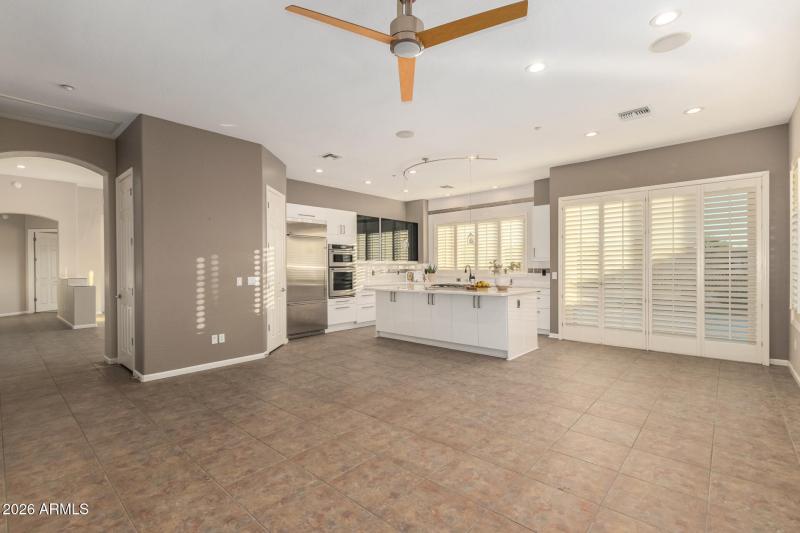 Sliders out to Back Patio