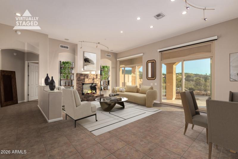 Virtually Staged Living Room