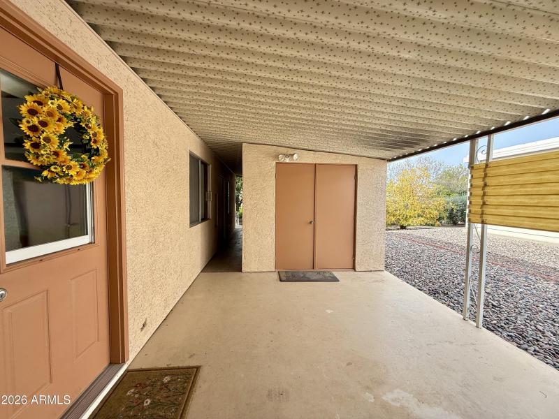 Storage Room on carport Side of Home