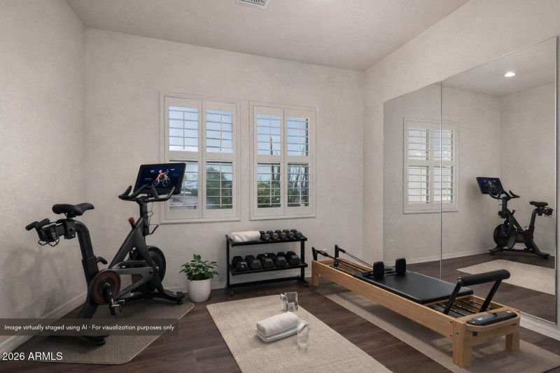 Wellness workout room AI