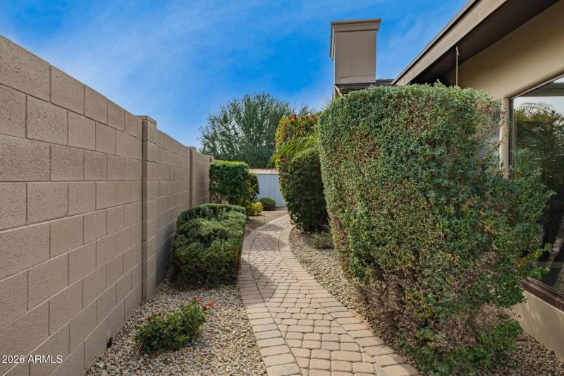 Paved Walkway from back to front gate