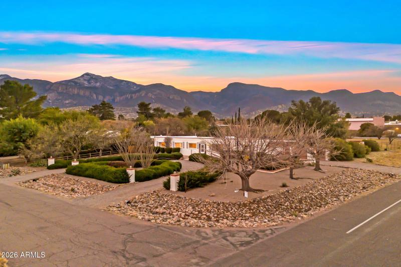 Aerial view front of house