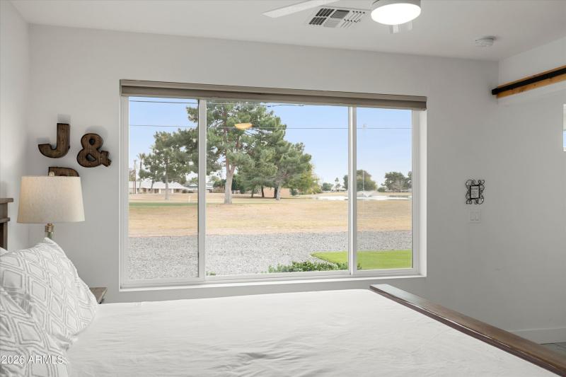 VIEWS of Golf Course from Bed