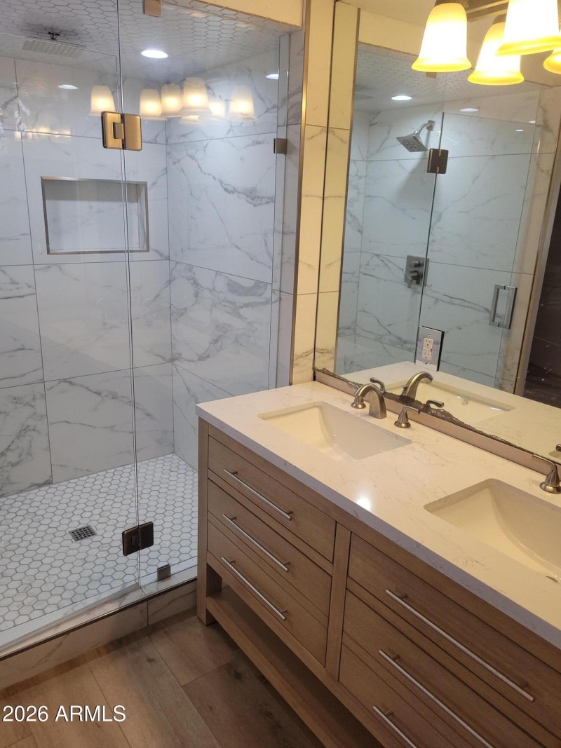 a new 67 bath new vanities master showe