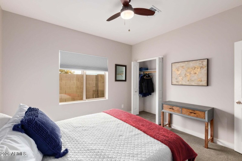 Walk-in closet of second bedroom