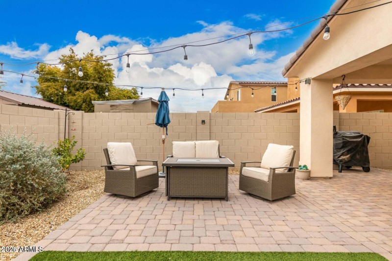 Seating Area in Backyard