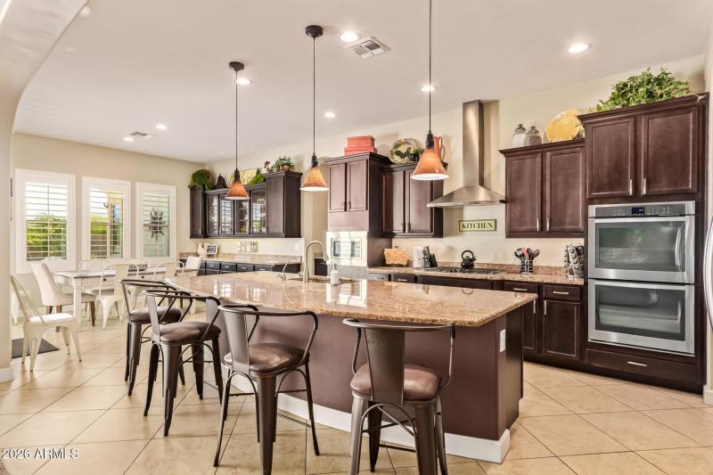 huge granite breakfast bar