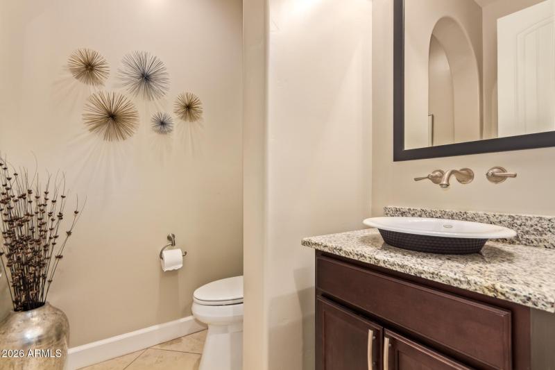 beautiful half bathroom