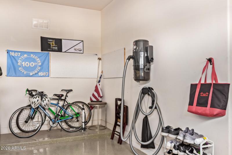 lots of storage in back of garage