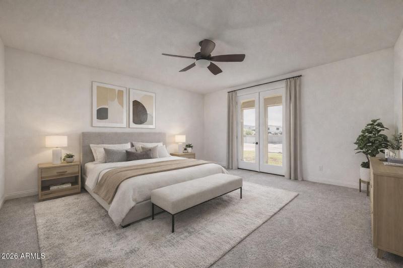 Virtual staging for master bedroom