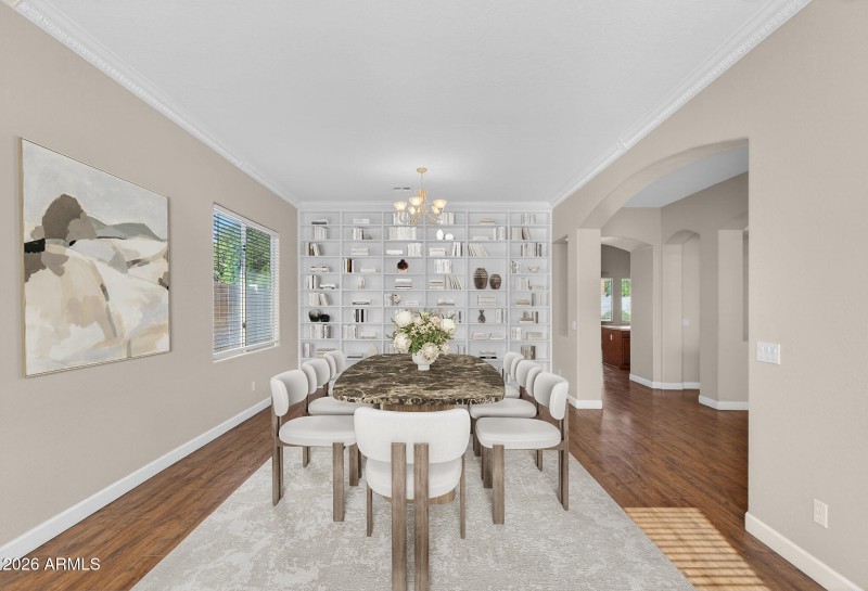 formal dinning room _ library