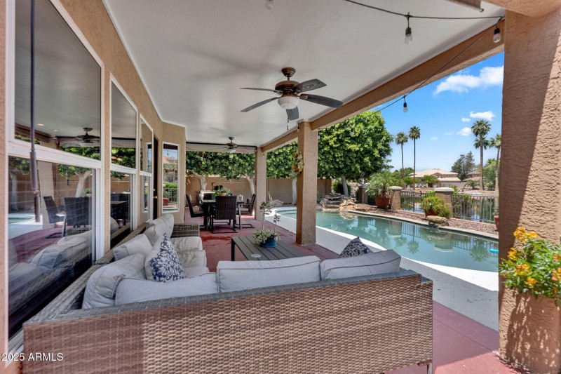 Patio Lounge Overlooking Pool