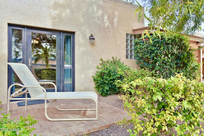 West wing bedroom patio