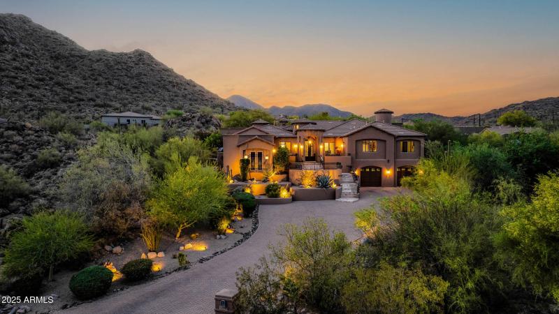 Sunset Drone Front Exterior