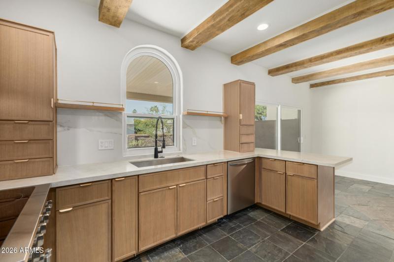 Kitchen Overlooking Backyard