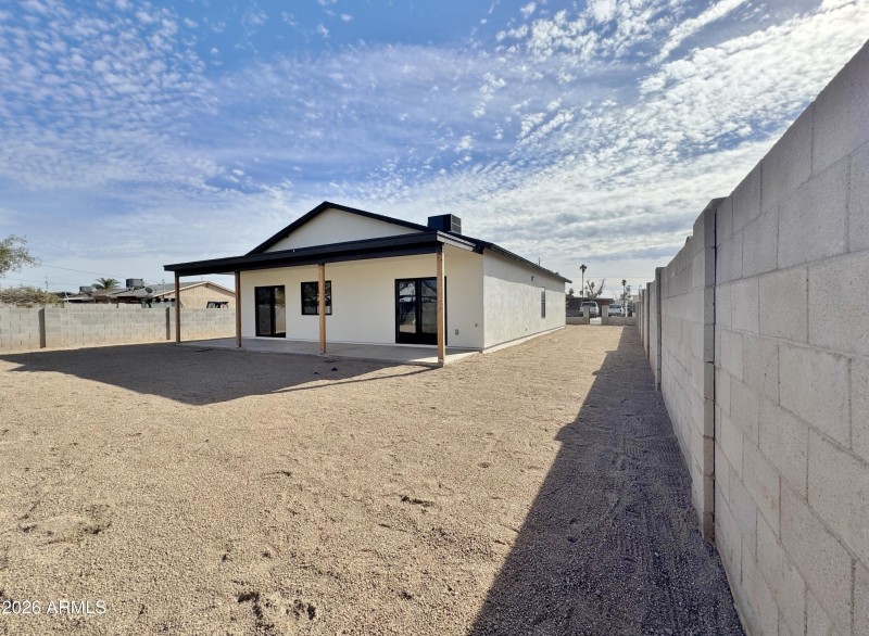 Back of home and yard