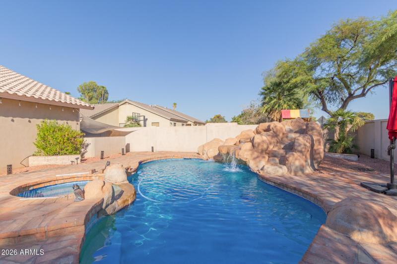 Backyard with Pool and Spa