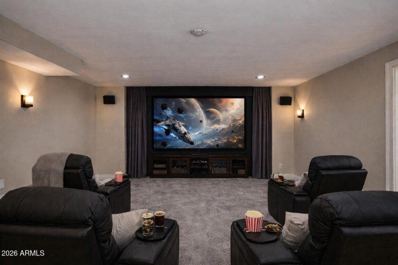 Virtually Staged Theatre Room