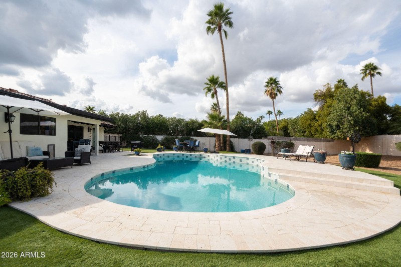 Gas heated Pool facing West