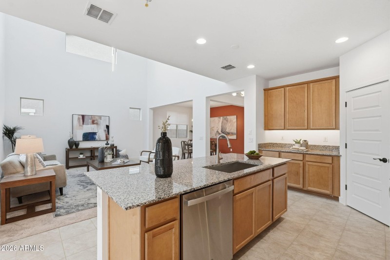 Kitchen & Living Room