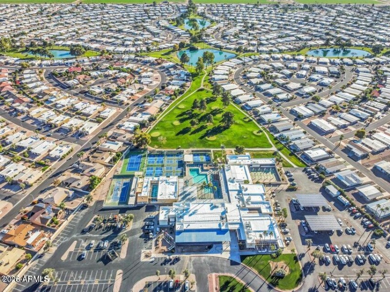 Drone of club house and community