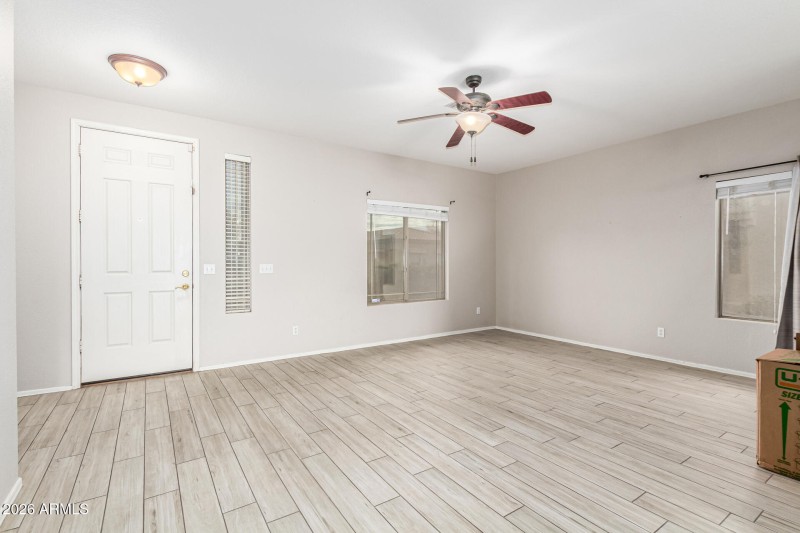 Entry with living room