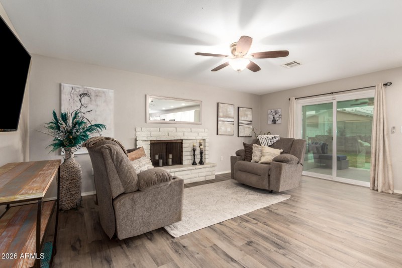 Fireplace and Additional Living Area