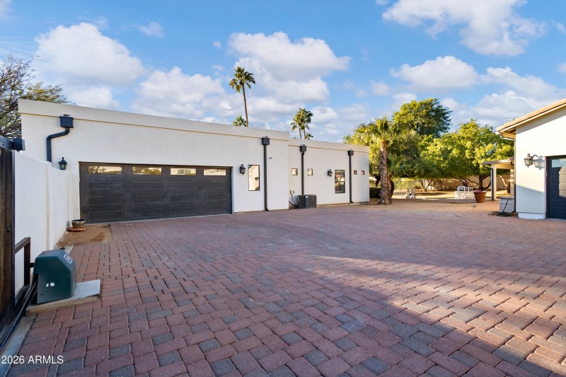 Main house 2 car garage