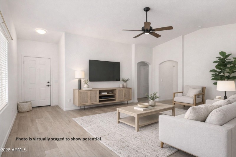 LARGER font virtually staged living room