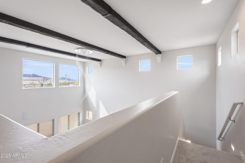 Stairs overlooking Great room