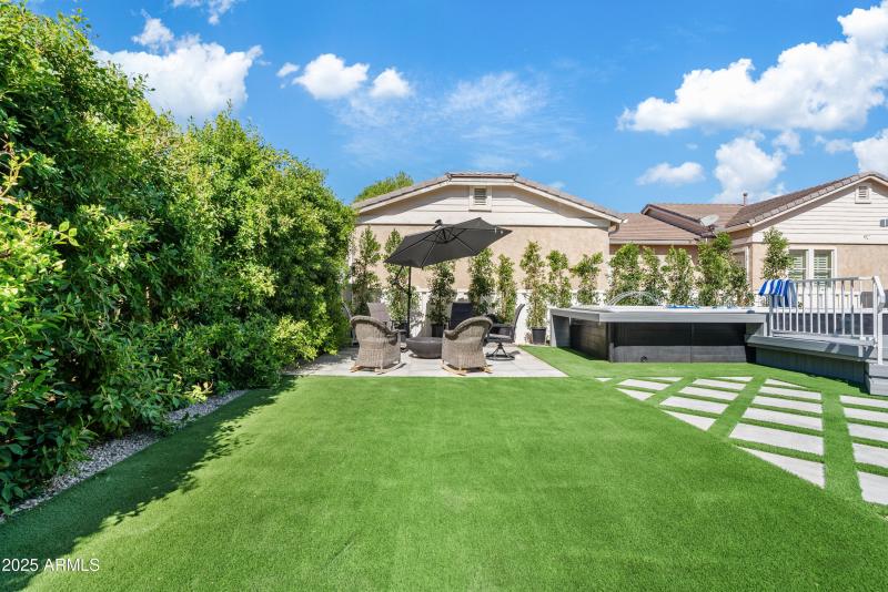 Backyard for relaxation