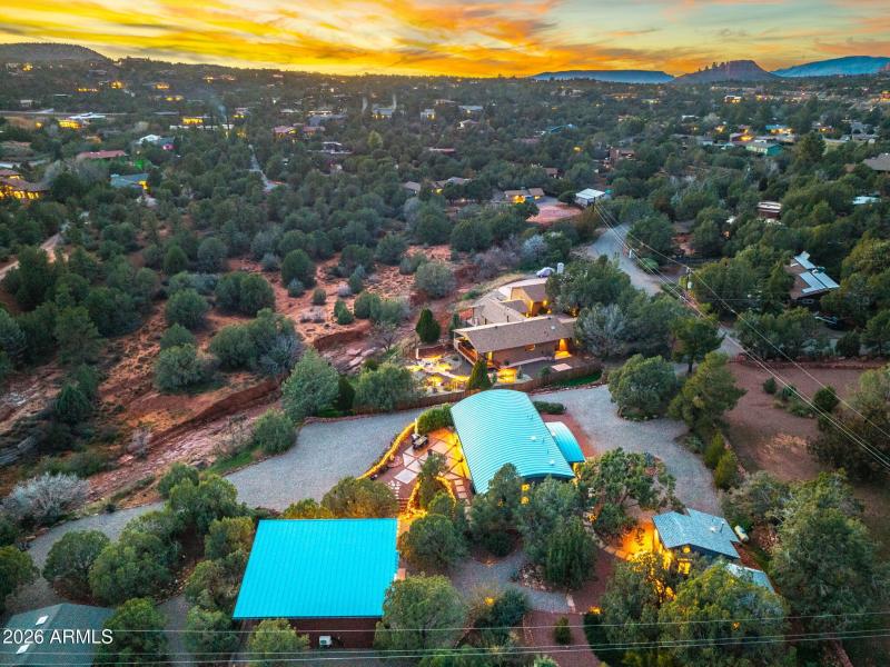 Aerial of all 3 buildings