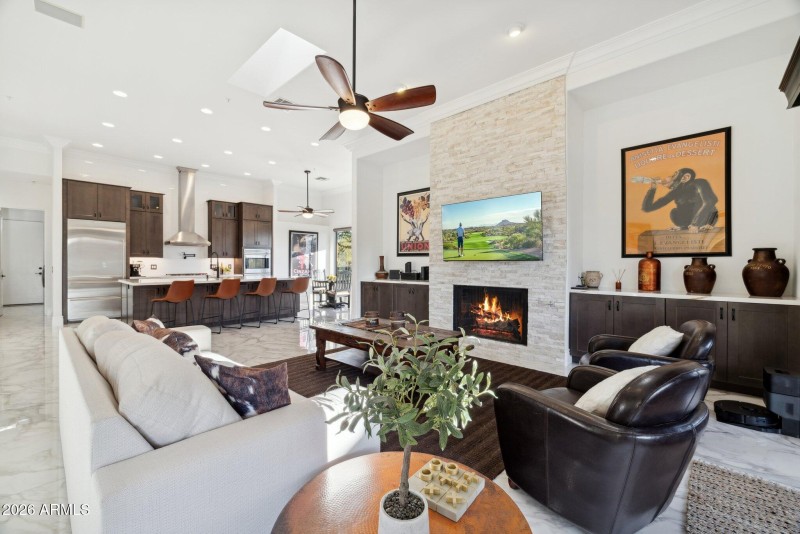 Kitchen flows into family room