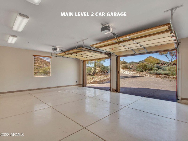Main level 2 car garage