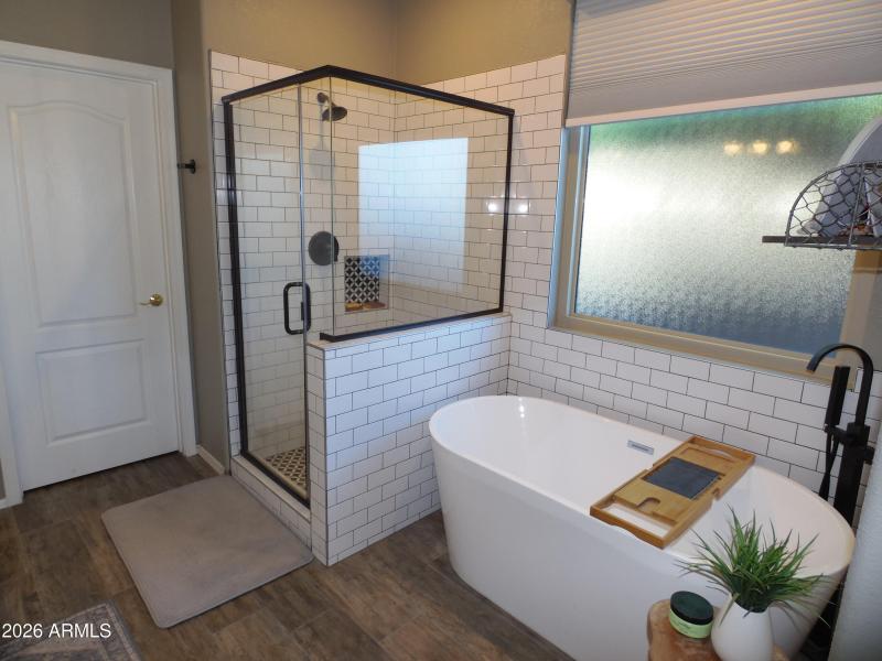 separate shower and tub