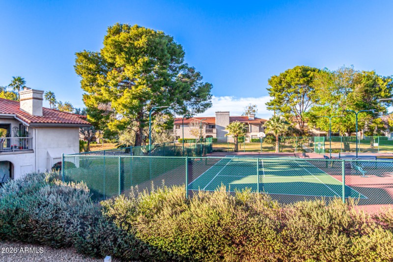 Patio 1 with Pickleball Court View