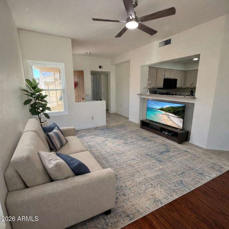 Family Room Virtually staged