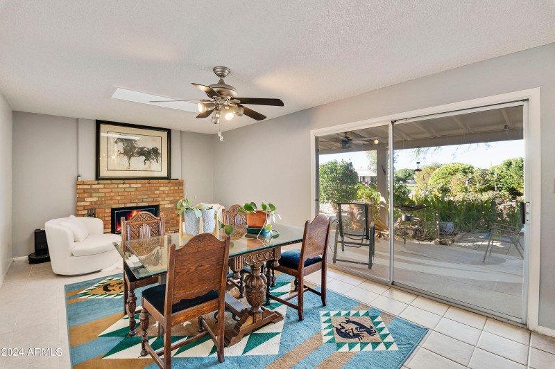 Back Living Area w/ Fireplace