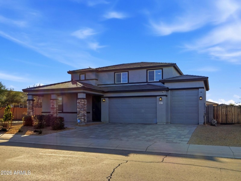 Front Elevation | Paver Driveway