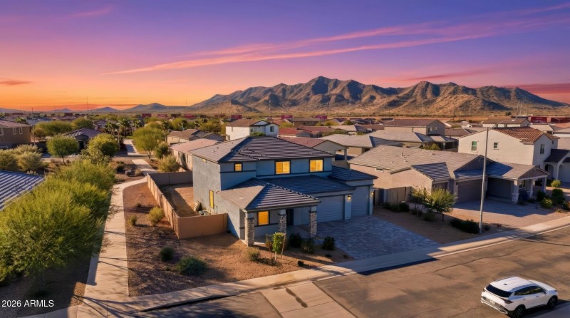 Sunset Aerial | Mountain Backdrop