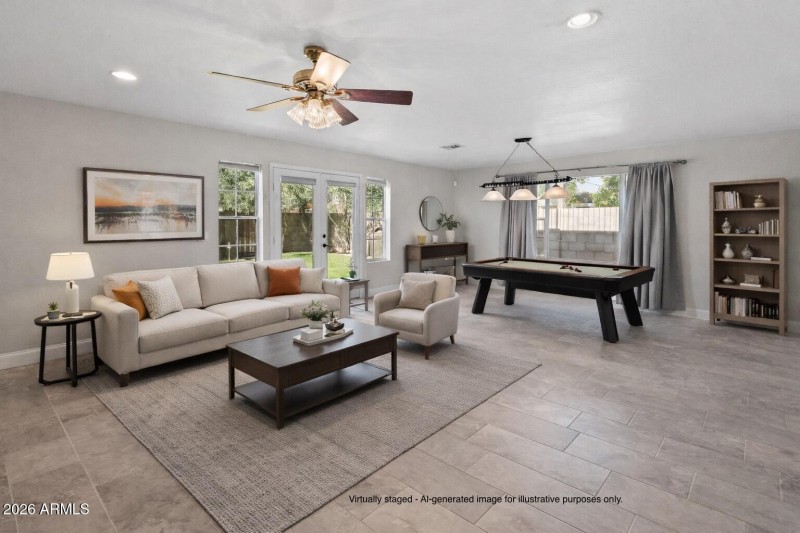 great room with pool table - ai