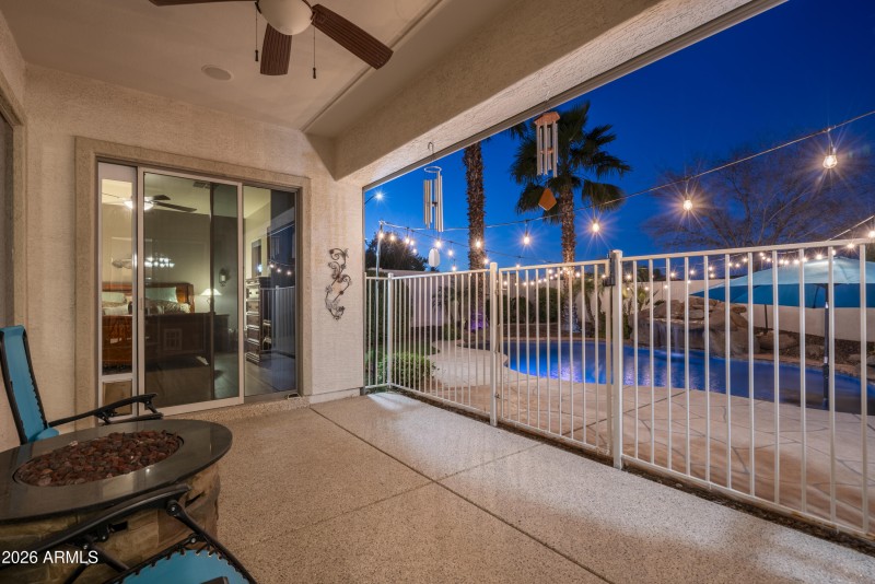 Covered backyard patio