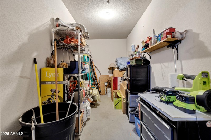 Large storage area in garage