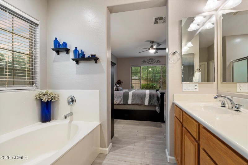 Soaking Tub & Glass Shower