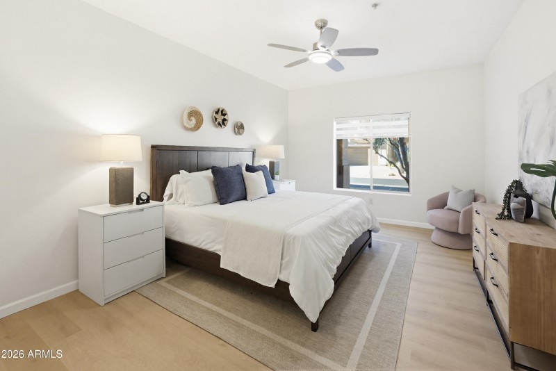 King Size Bed in Master Bedroom