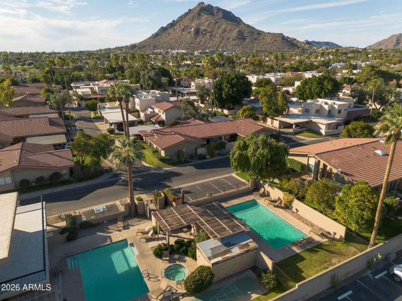 Multiple pools with Camelback views